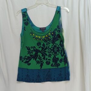 Hale Bob stretch tank with beaded neck